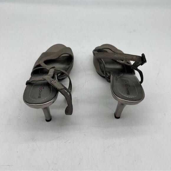 Bandolino Womens Swain Dress Pumps Sandals 9M Taupe Metallic Strappy Heeled - Picture 5 of 9